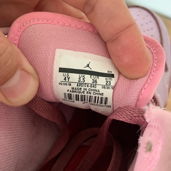 Nike Air Jordan 1 Mid Pink Sneakers - Picture 5 of 10